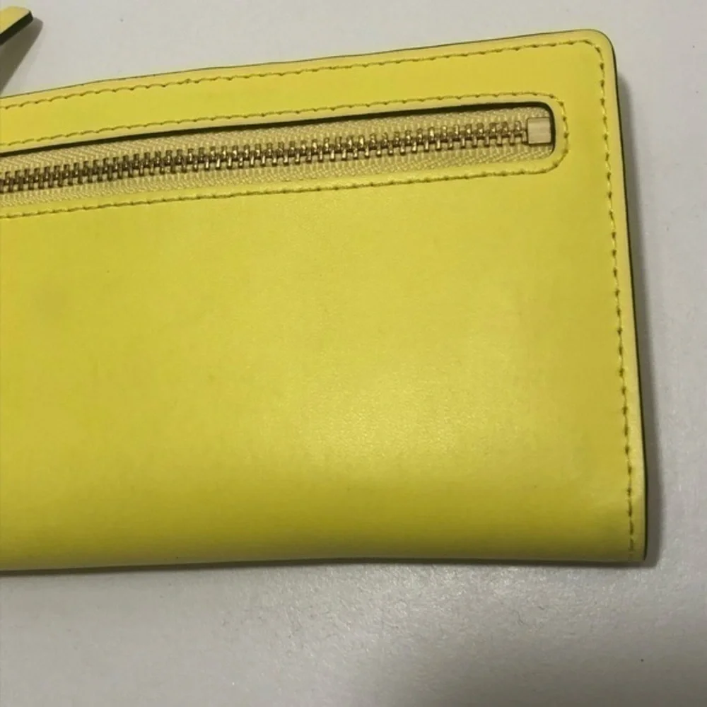 Kate spade yellow slim wallet